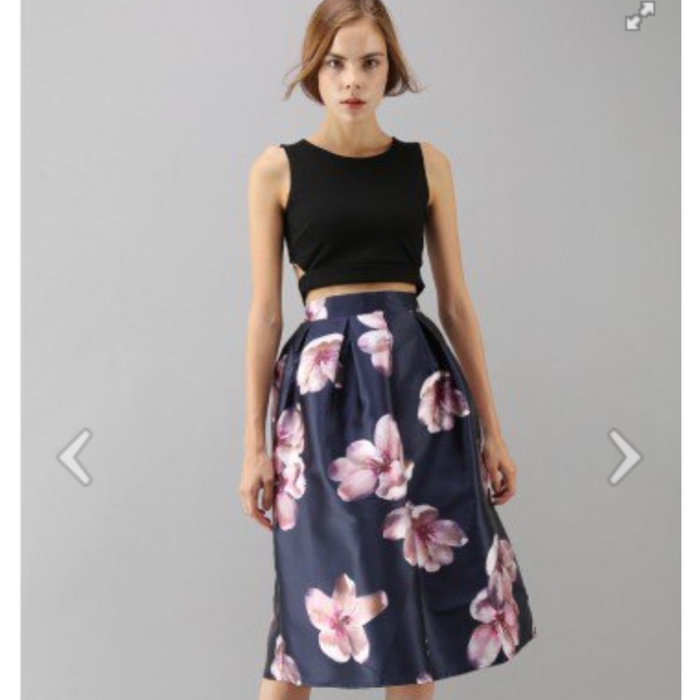 LAST CHANCE Chicwish Peach Blossom Skirt